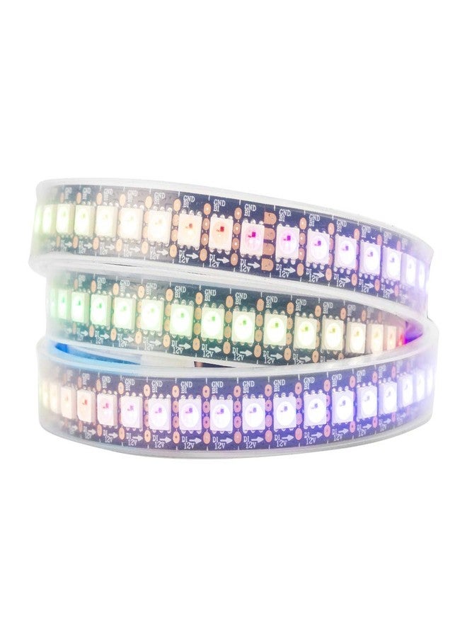 BTF-LIGHTING شريط إضاءة BTF-LIGHTING WS2815 (نسخة مطورة من WS2812B) بطول 3.2 قدم، يحتوي على 144 بكسل (2 × 72 بكسل)، ألوان RGB قابلة للتحكم بشكل فردي، بتقنية 5050 SMD، إشارة مزدوجة، مقاوم للماء بمعيار IP67، يعمل بجهد 12 فولت تيار مستمر، لوحة دوائر مطبوعة سوداء. - Image 1
